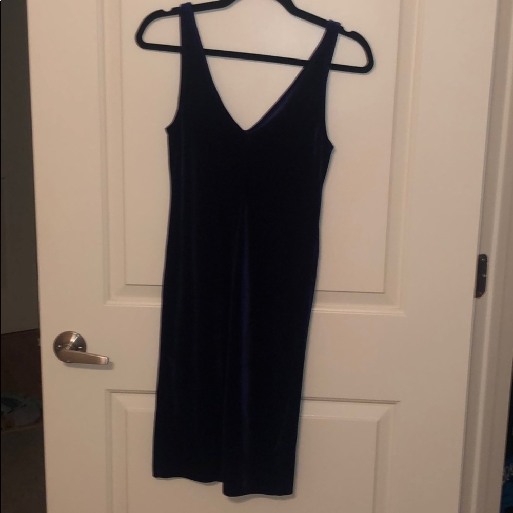 Forever 21 blue VELVET mini dress